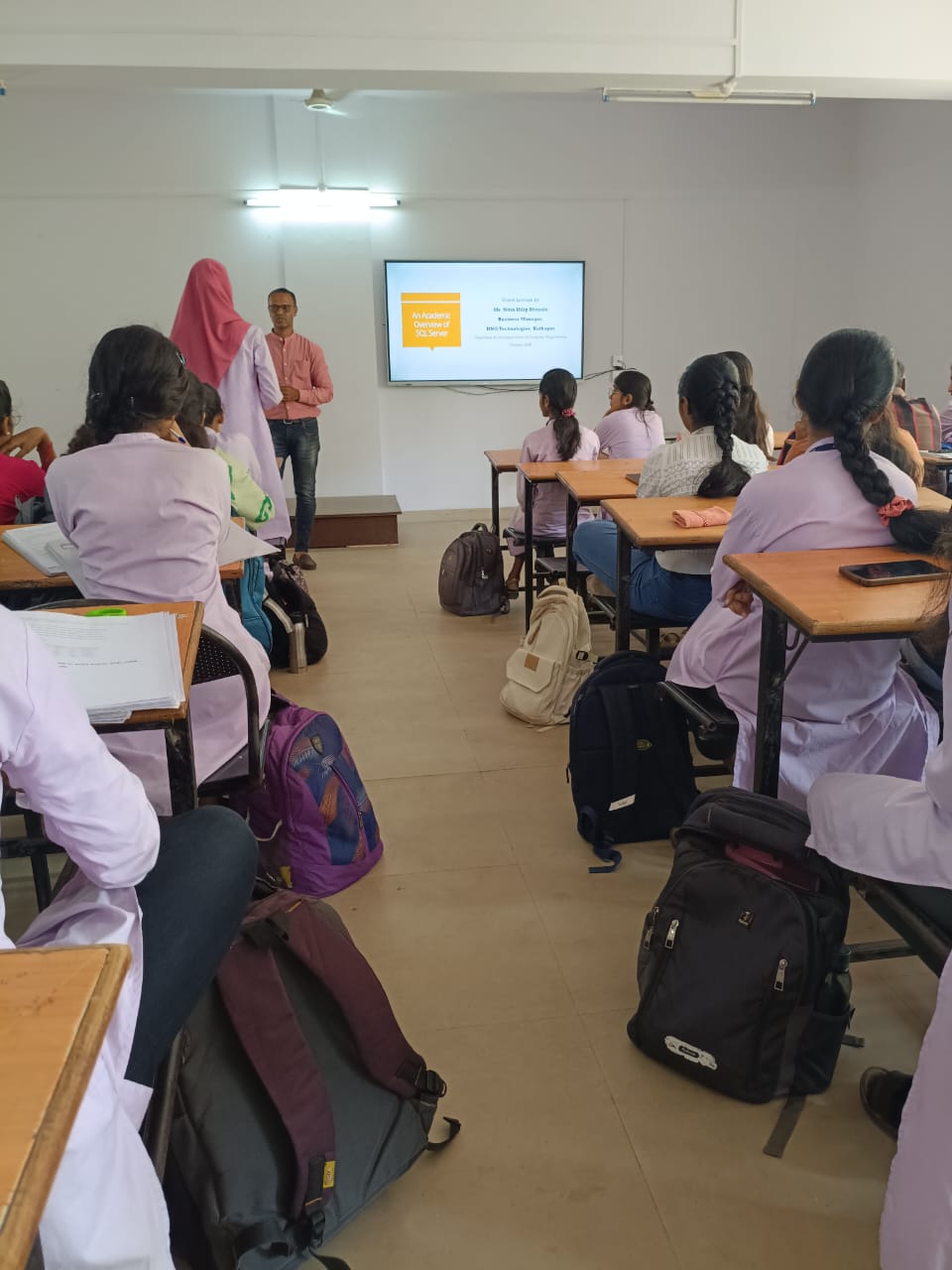 Students participating in workshop